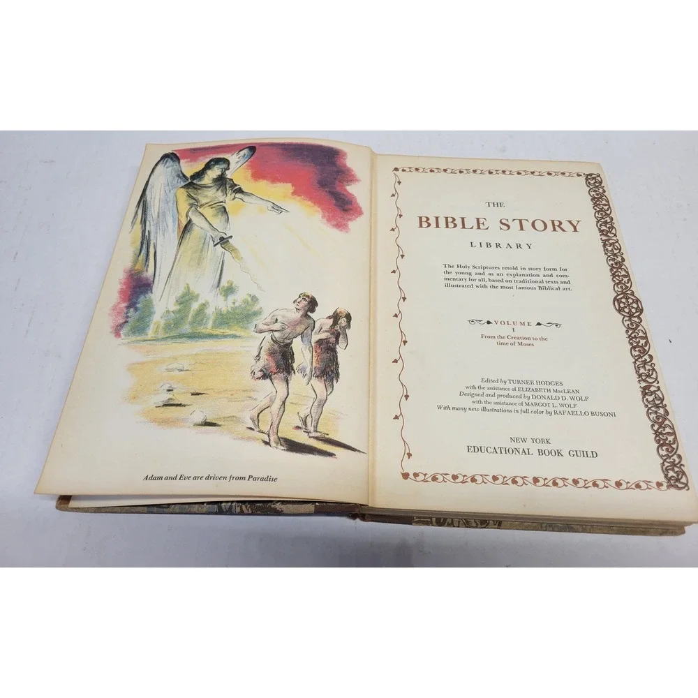 The Bible Story Library Vol 1 Turner Hodges 1956 Illustrated Rafaello Busoni‎